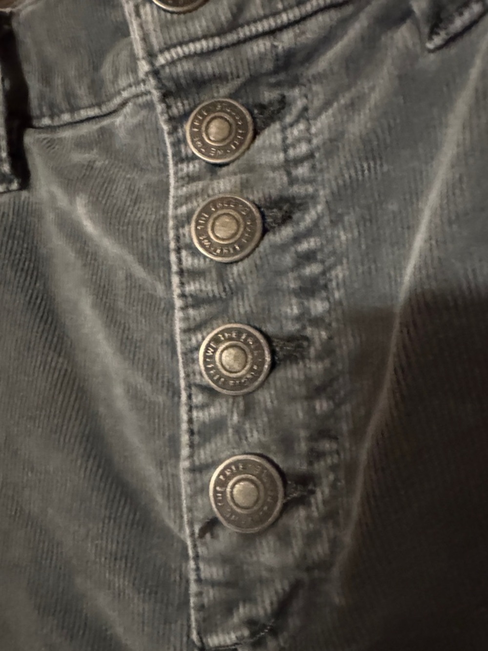 We The Free Green Corduroy Pants with Button Detail - Picture 3 of 7